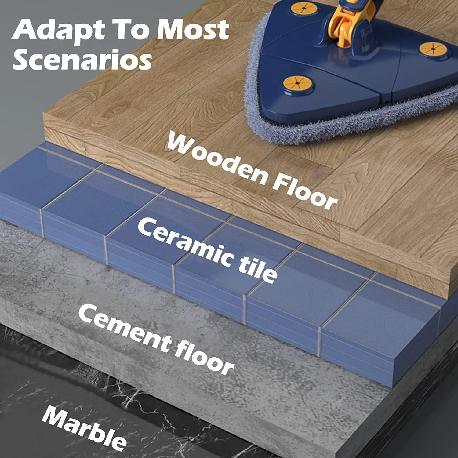 Triangle Twister Mop 360° Rotating Mop Triangular mop